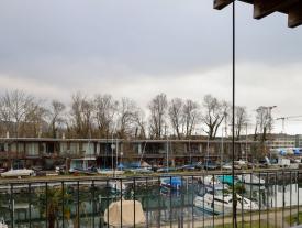 Blick auf den Bieler Hafen mit Booten während des Netzwerkanlasses Müesli 4.0